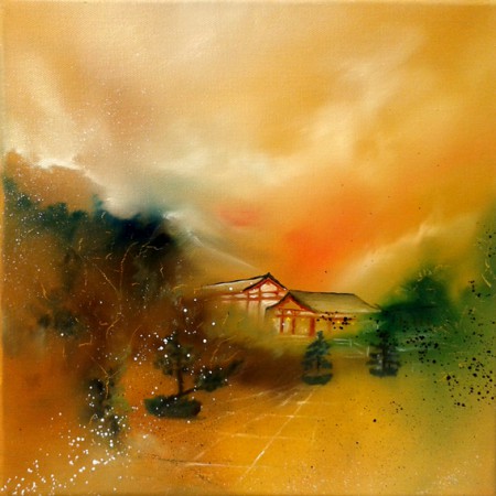 Le temple (30x30 cm)